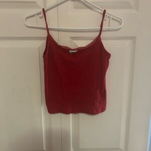 Harlow Red Lace-Trim Camisole